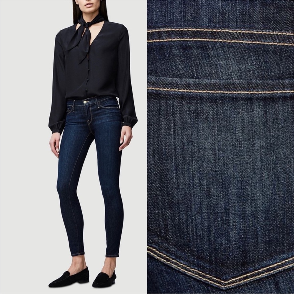 FRAME Le Skinny de Jeanne Skinny Jeans Women 26 Dark Wash - Picture 12 of 12